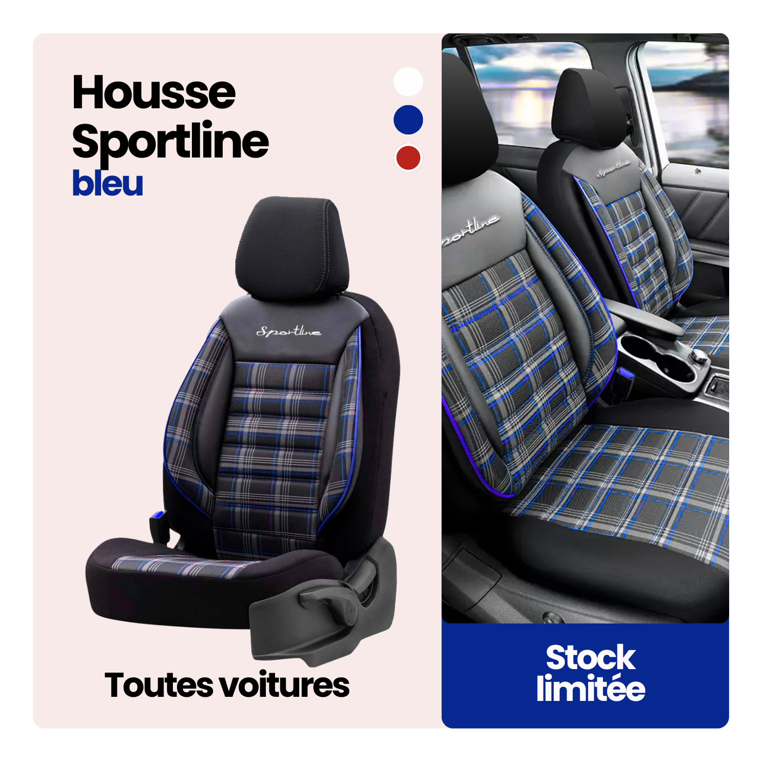 Housse sportline bleu standard