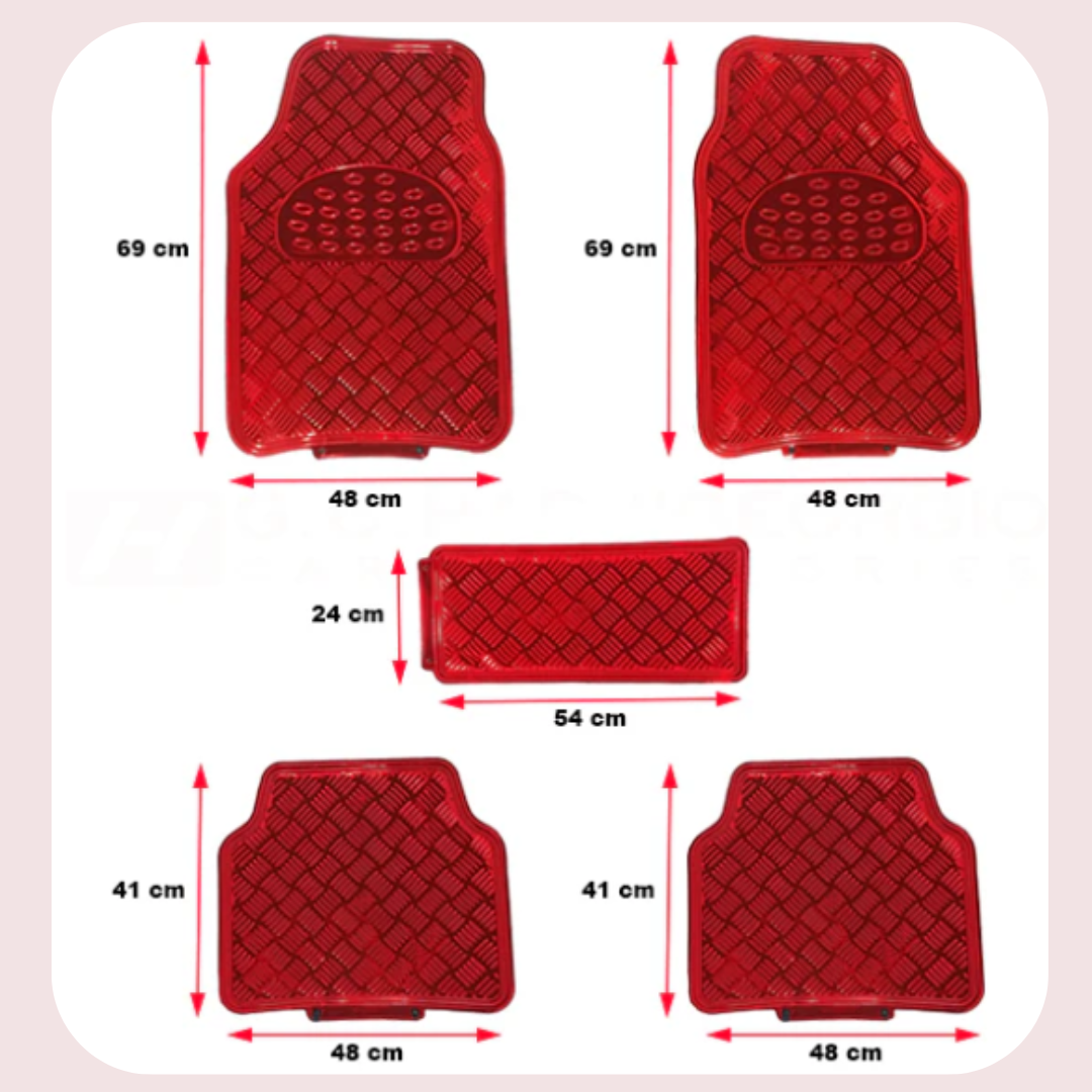 SG-11029 Tapis standard aluminium rouge 5 pieces