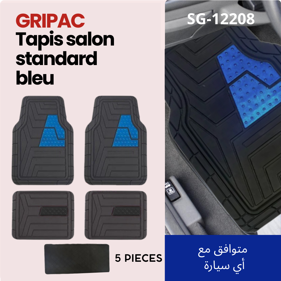 SG-12208 tapis standard caoutchouc bleu 5 pieces