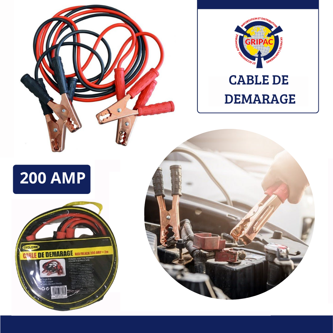 Cable de démarrage 200AMP 2Metre