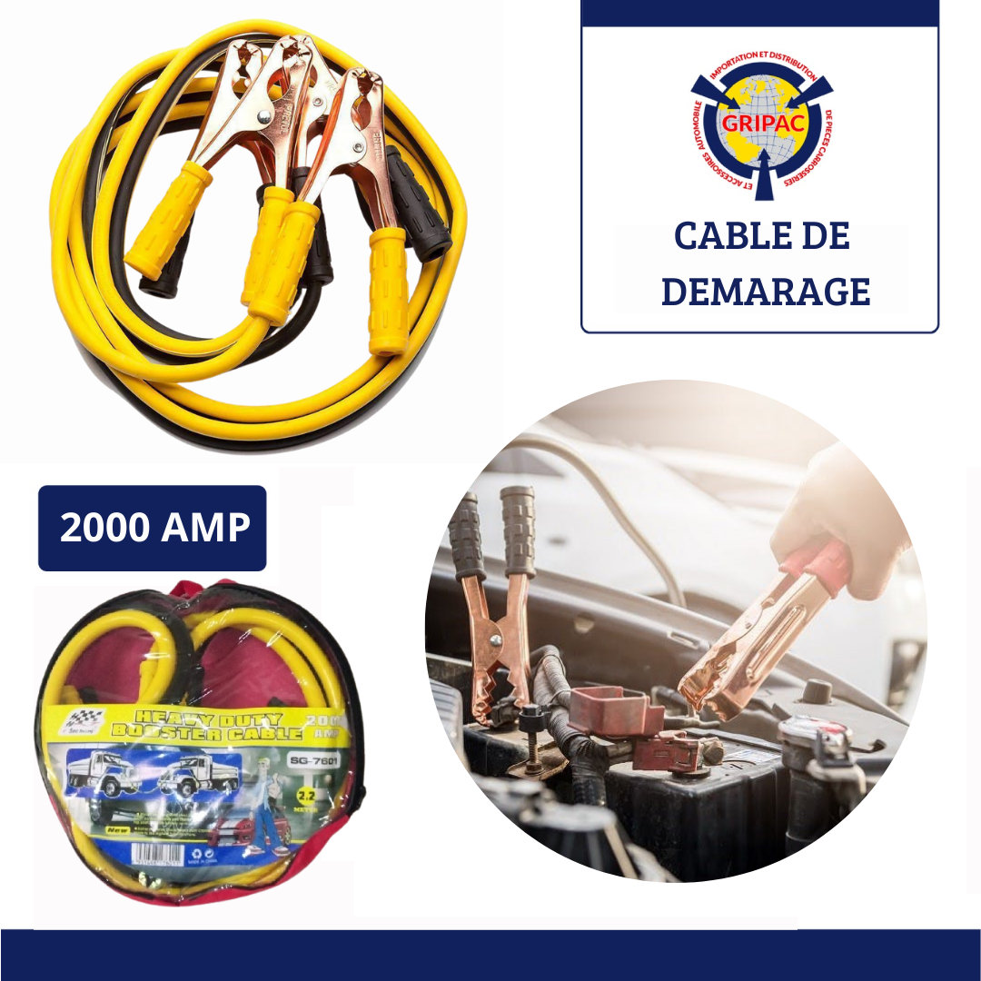 Cable de demarage 2000AMP 2,2Metre