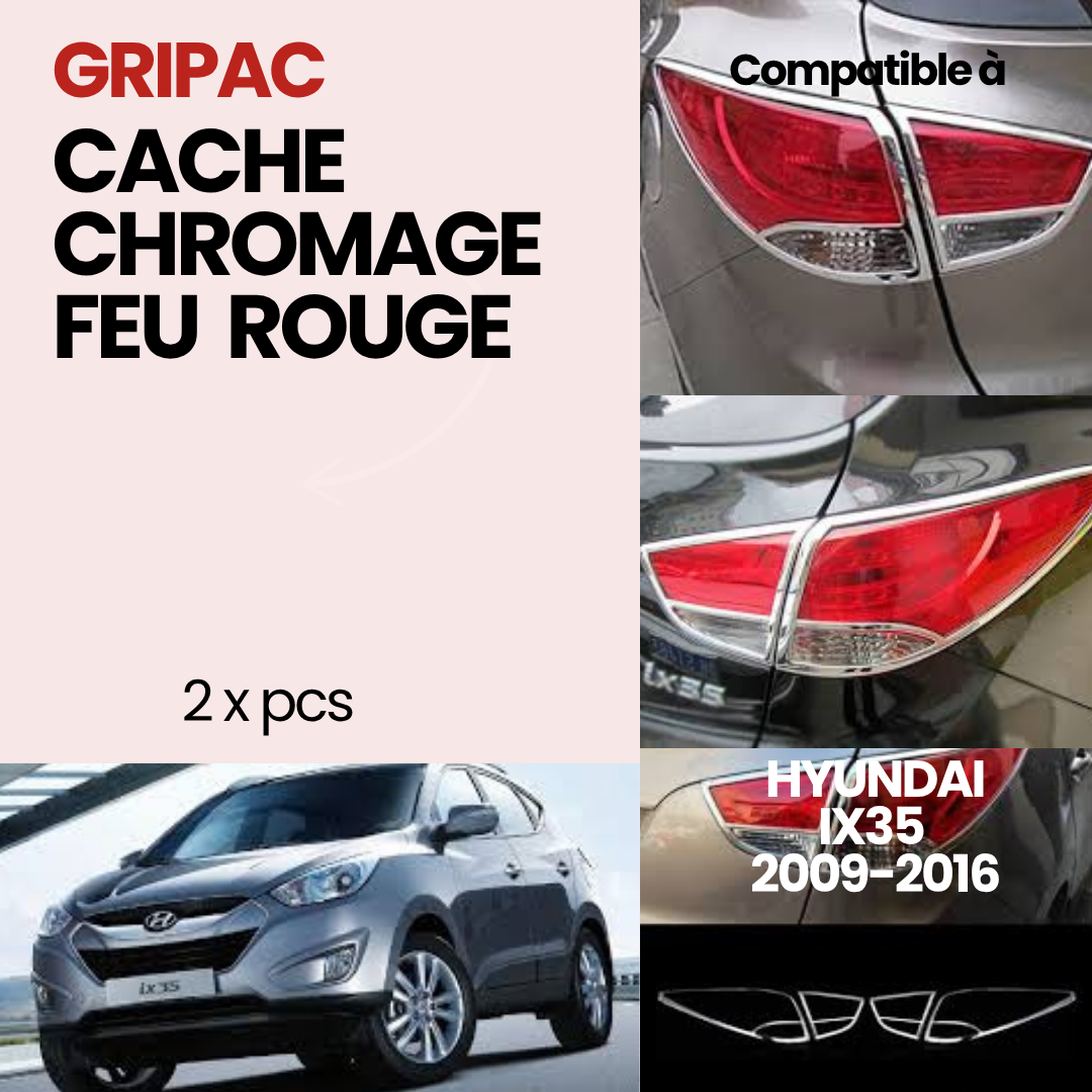 LHY-IX3514/ 2 Cache feu rouge chromer hyundai ix35 2009-2015