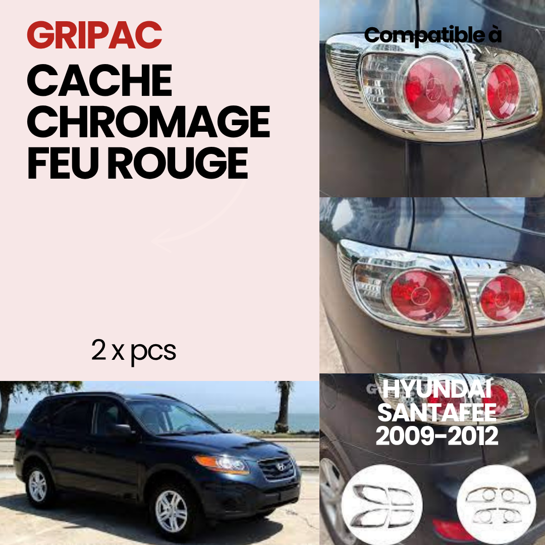 LHY-SF214/ 2 cache chrome feu rouge hyundai santafee 2009-2012