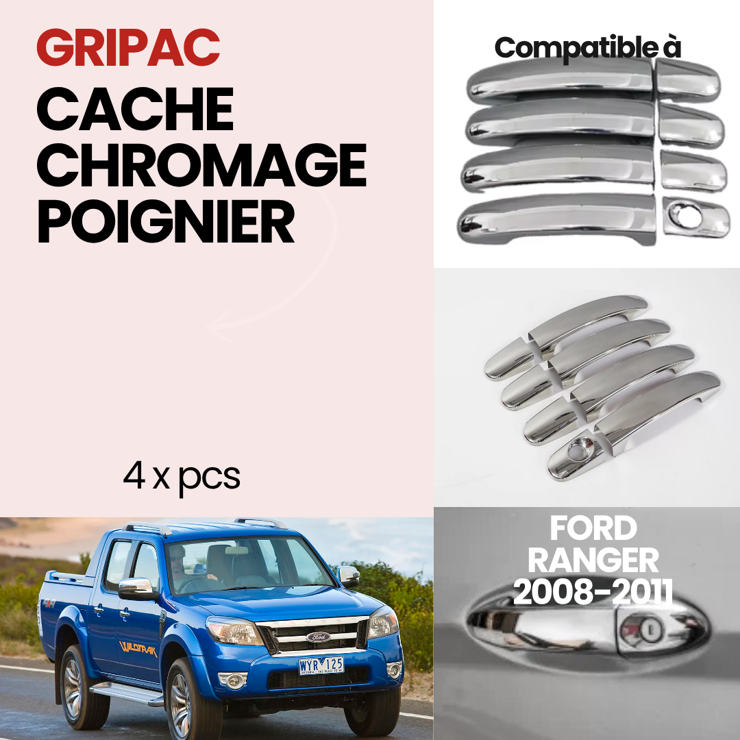 LF-RG09/ 4 cache poignier chromer ford ranger 2008-2011