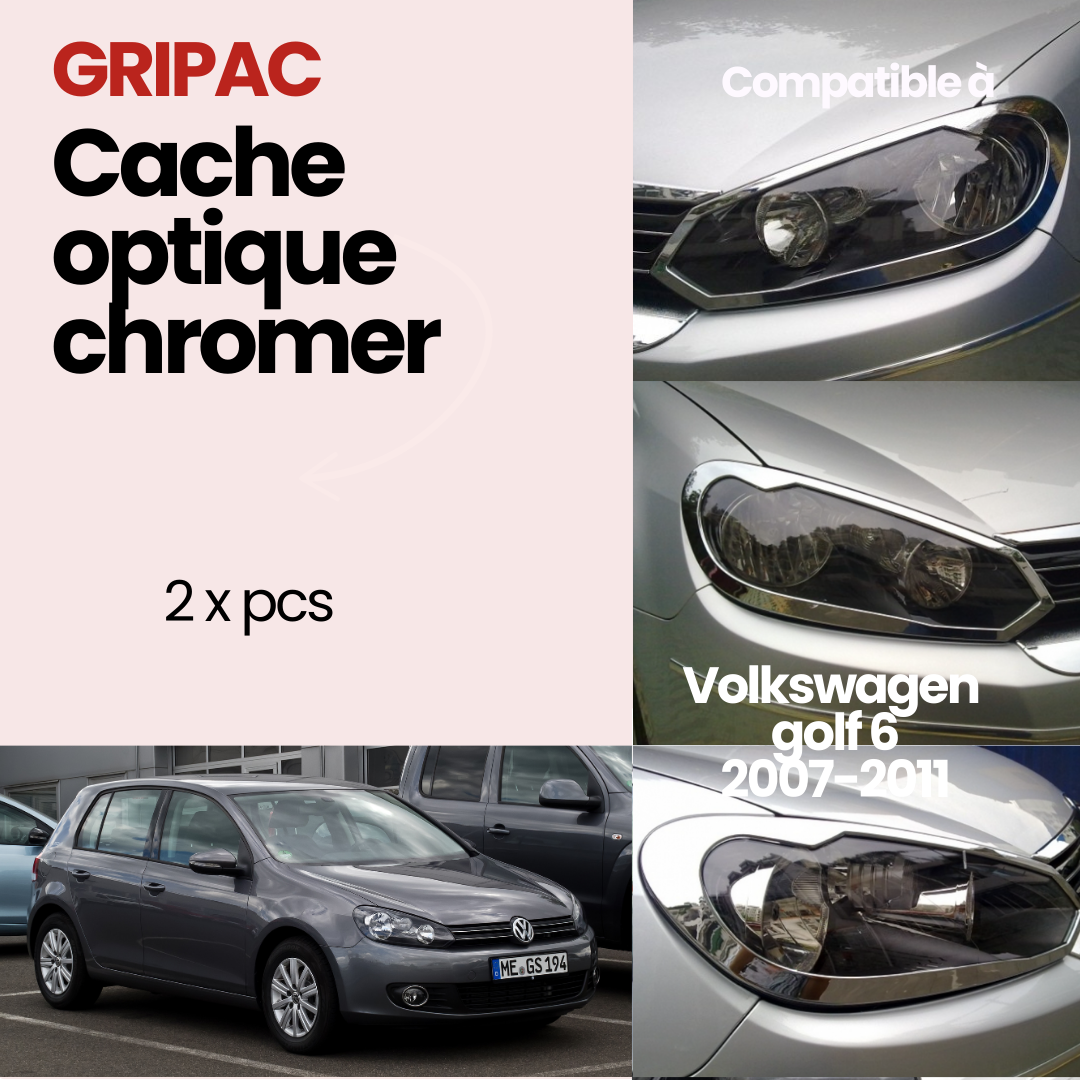 7832H / 2 cache optique chromer Volkswagen golf 6 2007-2011