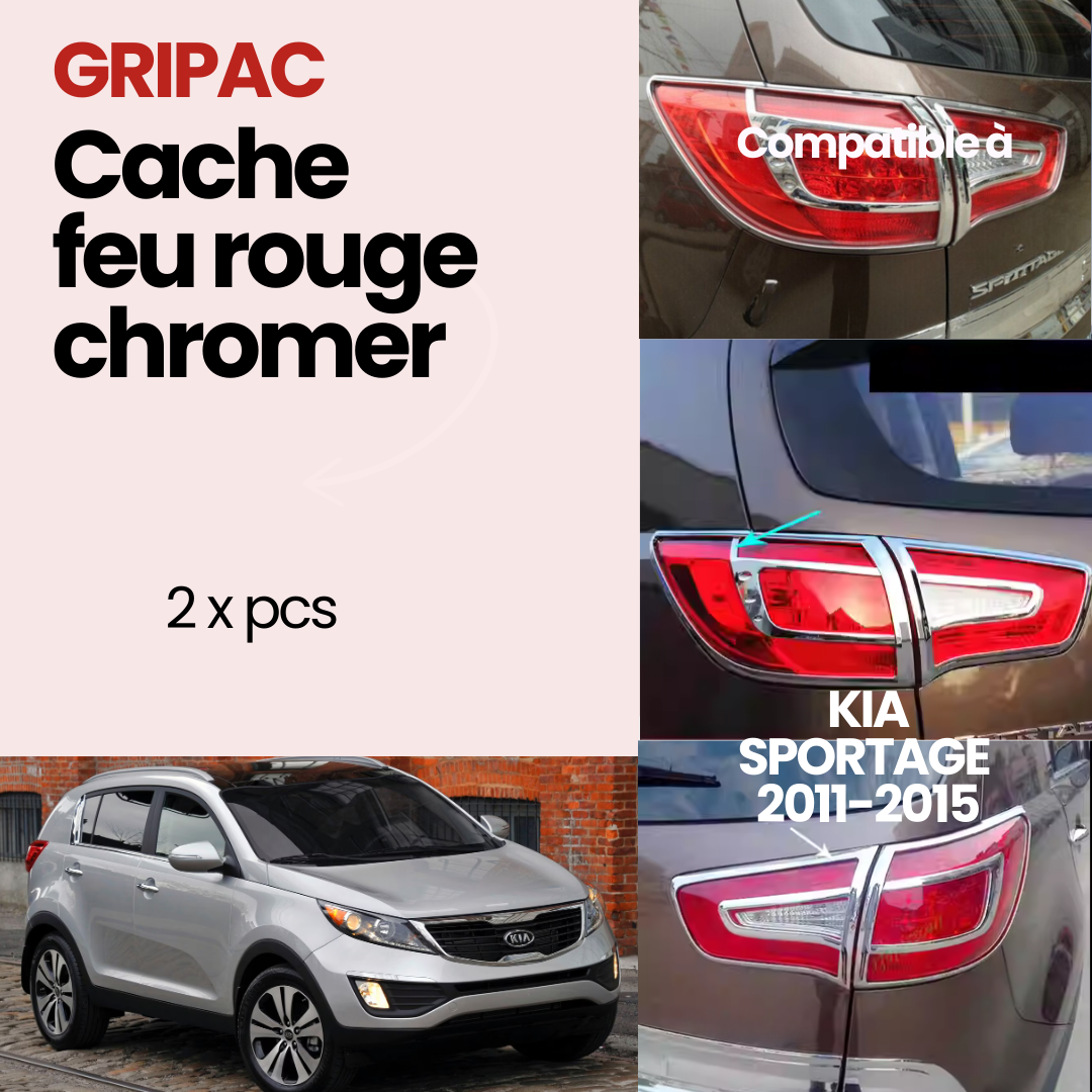LK-SP314/ 2 cache feu rouge chromer kia sportage 2011-2015