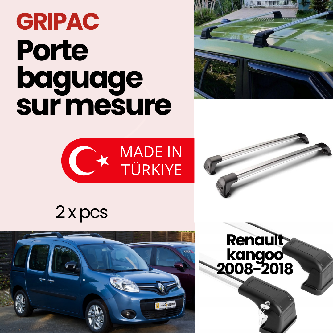 Porte baguage transversal sur mesure Renault kangoo 2008-2020