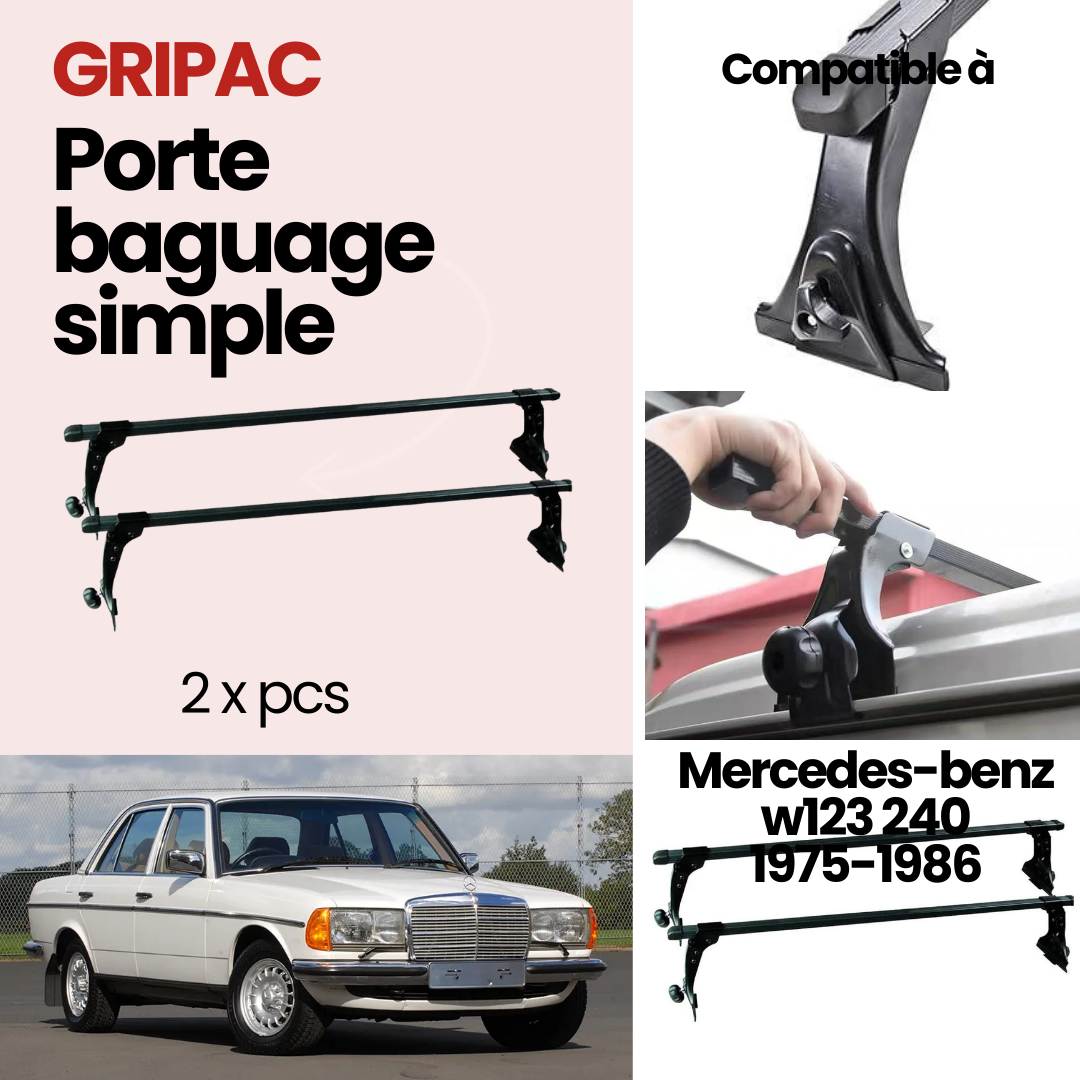 Porte baguage simple standard pour Mercedes-benz w123 240 1975-1986