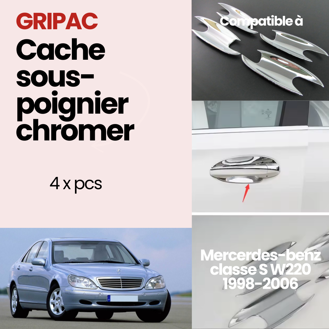 BHC-BZ204/ 4 Cache sous-poignier chromer Mercedes-benz classe S W220 1998-2006