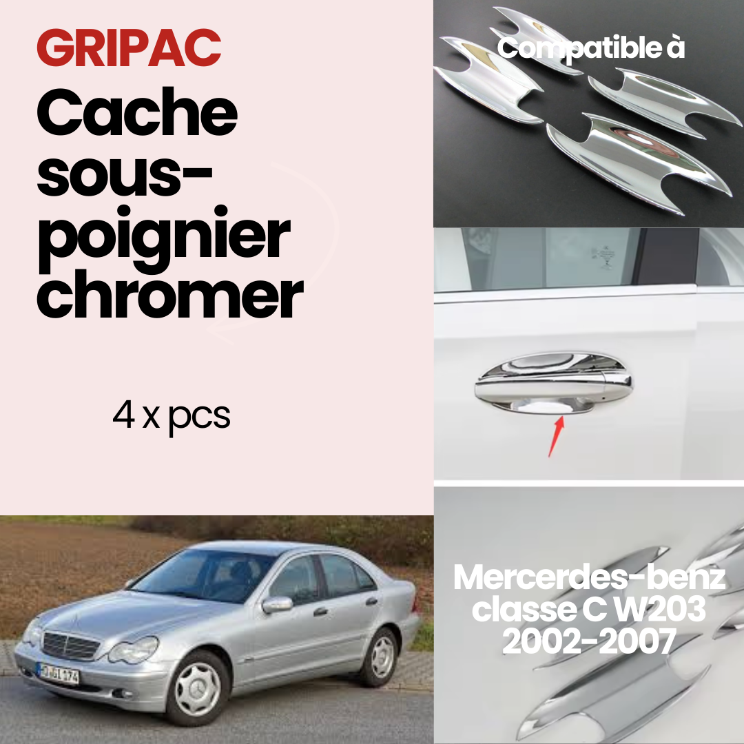 BHC-BZ204/ 4 Cache sous poignier mercedes-benz classe C W203 2002-2007