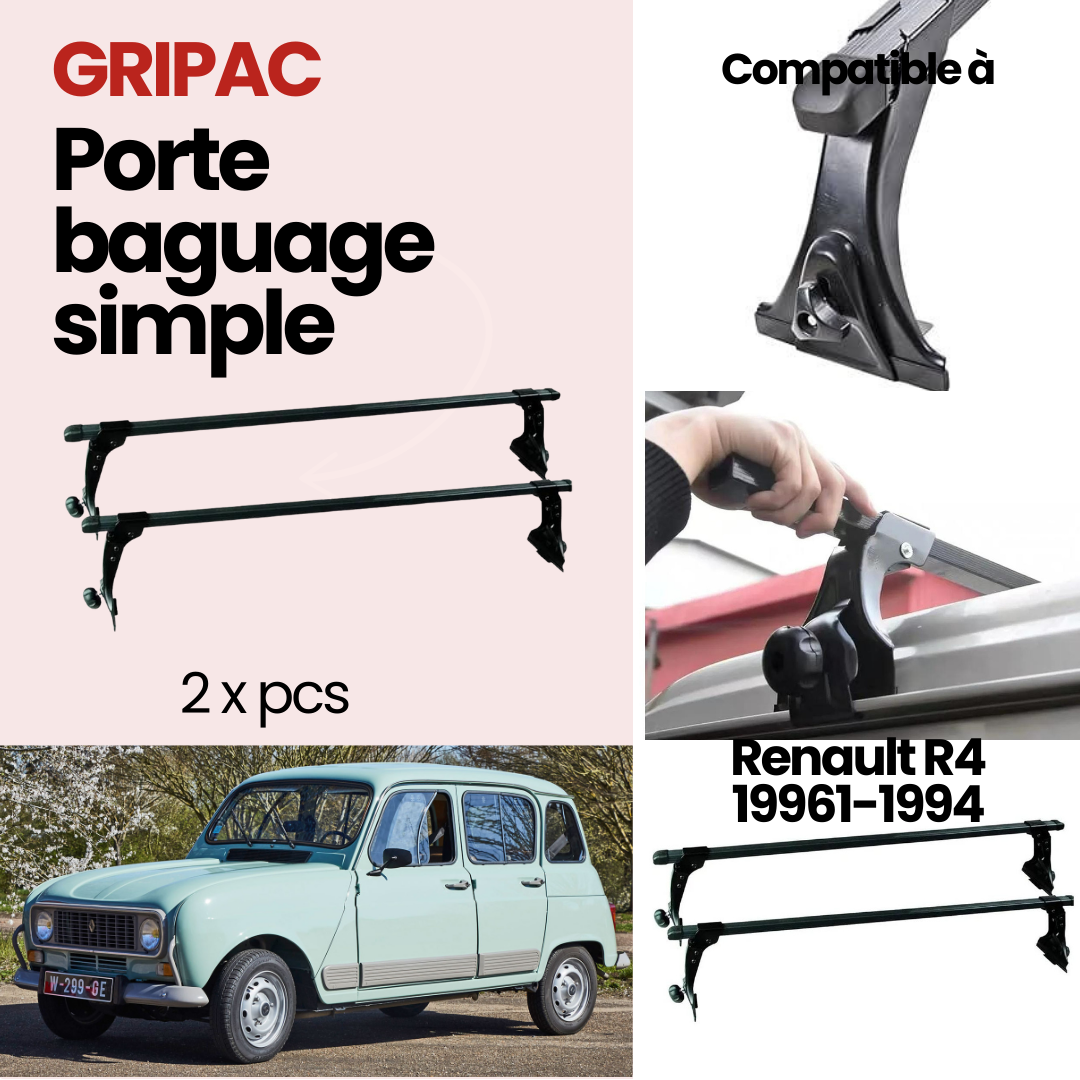 Porte baguage simple standard pour Renault R4 1961-1994