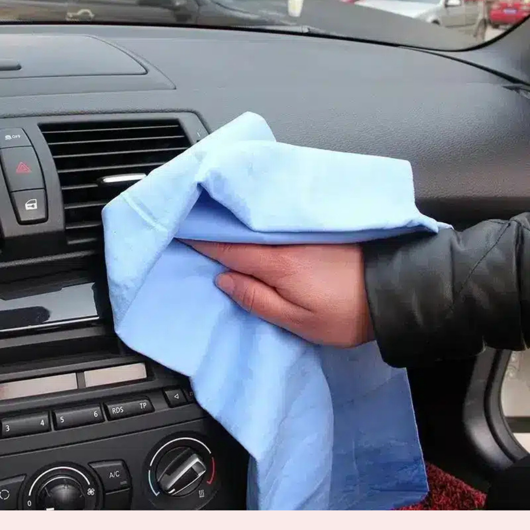 1 F311 Flamingo plastique restorer 500ml+ 1 F041 polish car wax + 1 peau chamois bleu