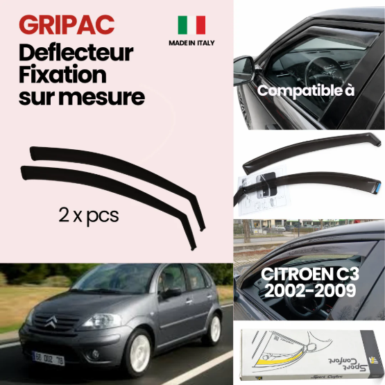 12-405 Deflecteur d'air fixation farad 2pieces citroen c3 2002-2009