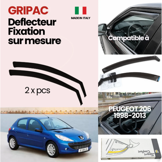 12-330 Deflecteur d'air fixation farad 2pieces Peugeot 206 1998-2013