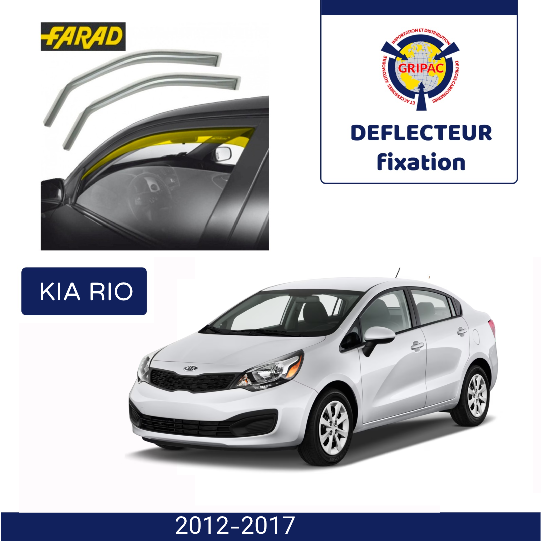 12-589 Déflecteur d'air fixation farad 2piece Kia Rio 2012-2017