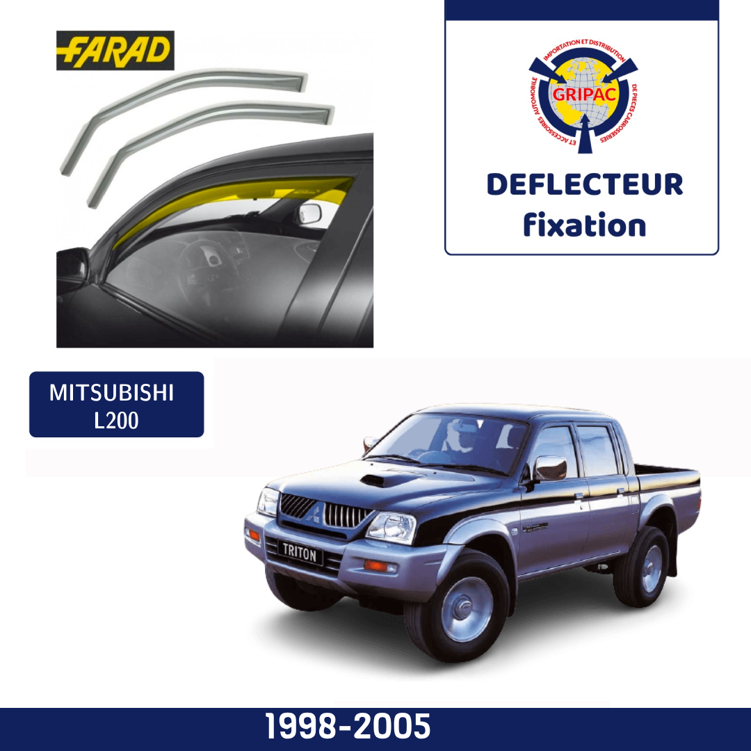 14-066M Déflecteur d'air fixation farad 2piece Mitsubishi L200 1998-2005