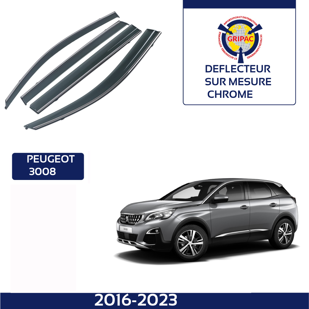 Chrome deflector Peugeot 3008 2016-2024