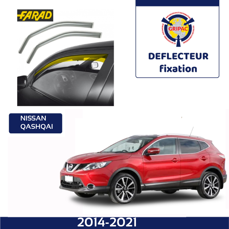 14-166M Deflecteur d'air fixation farad 2pieces nissan qashqai 2014-2021