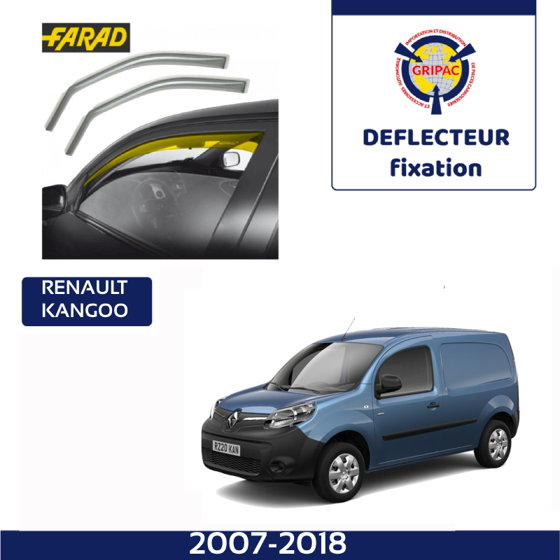 12-525 Deflecteur d'air fixation farad 2pieces renault kangoo 2007-2018