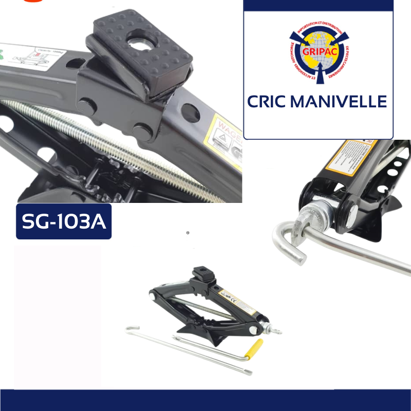 Cric ciseaux manivelle 1000KG