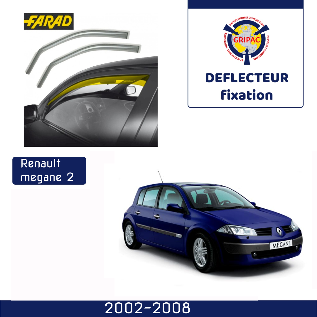 12-413 Deflecteur d'air fixation farad 2piece renault megane 2 2002-2008