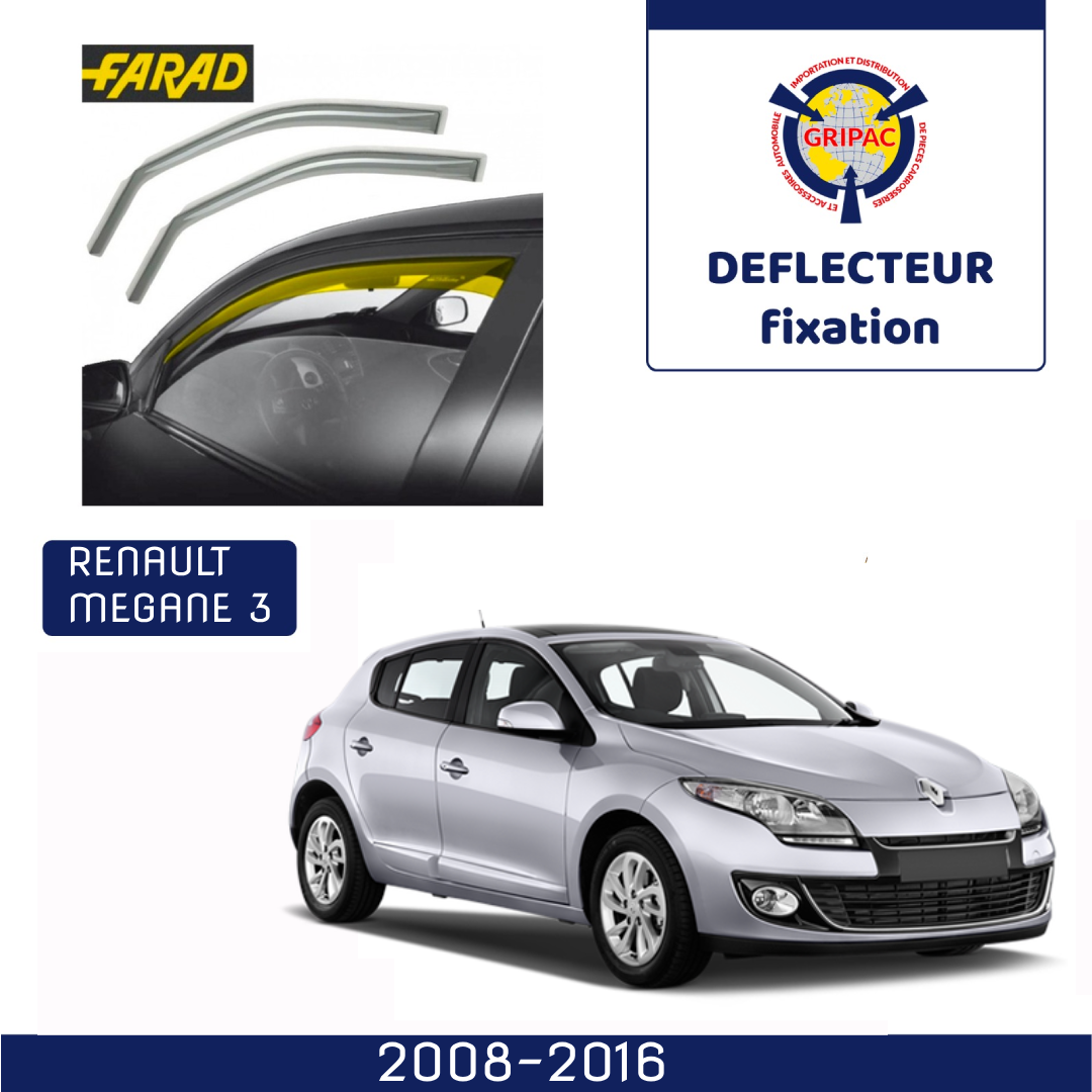 12-534 Deflecteur d'air fixation farad 2piece renault megane 3 2008-2016