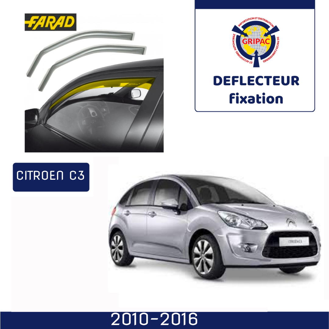 12-562 Deflecteur d'air fixation farad 2piece citroen c3 2010-2016