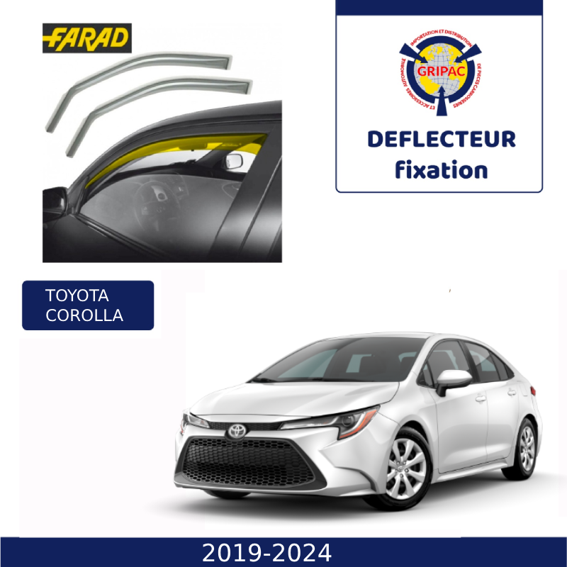 12-L46 Deflecteur d'air fixation farad 2piece toyota corolla 2019-2024