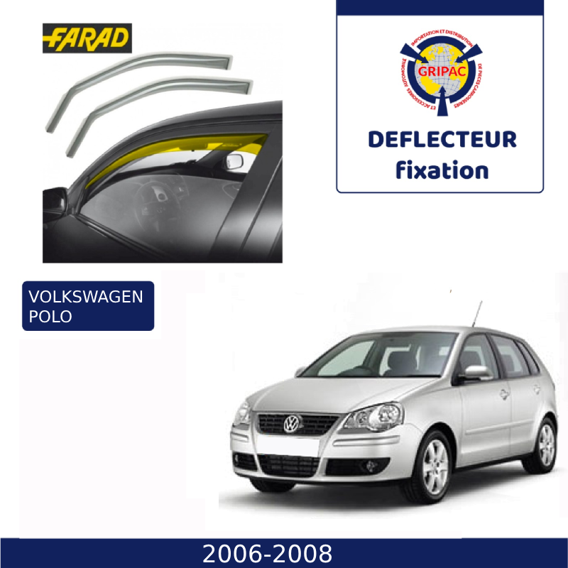 12-520 Deflecteur d'air fixation farad 2piece volkswagen polo 2002-2008