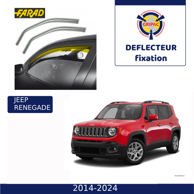 14-171M Deflecteur d'air fixation farad 2piece jeep renegade 2014-2025