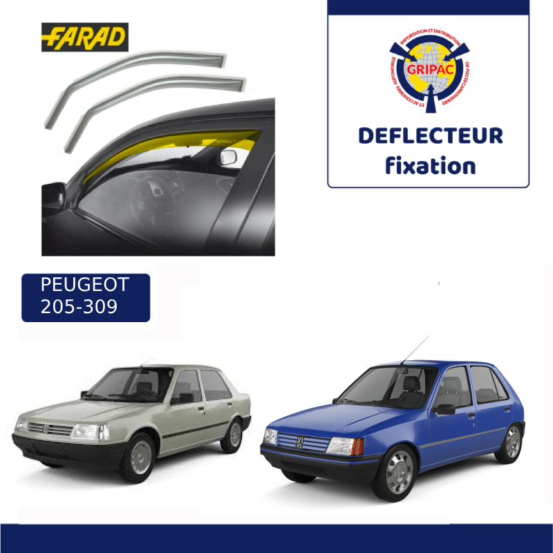 12-146 Deflecteur d'air fixation farad 2piece peugeot 205-309
