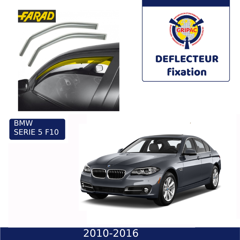 Deflecteur d'air fixation farad 2pieces Bmw serie 5 f10 2011-2016