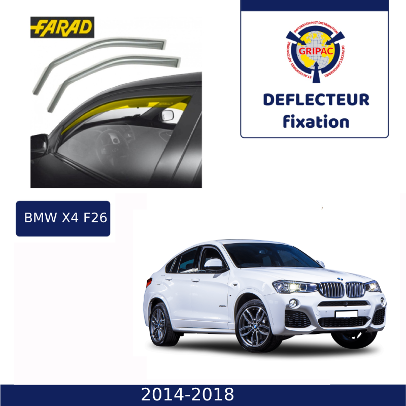 14-172M Deflecteur d'air fixation farad 2pieces bmw x4 2014-2018