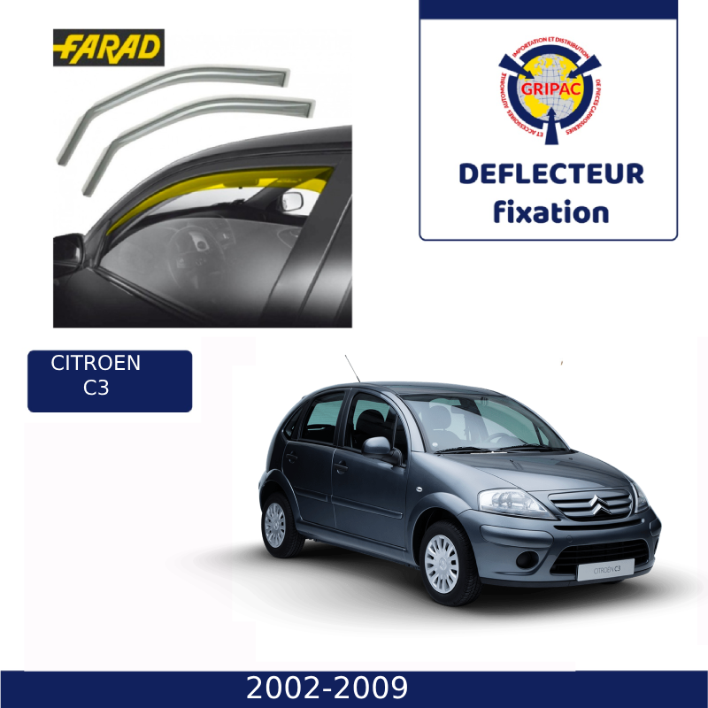 12-405 Deflecteur d'air fixation farad 2pieces citroen c3 2002-2009