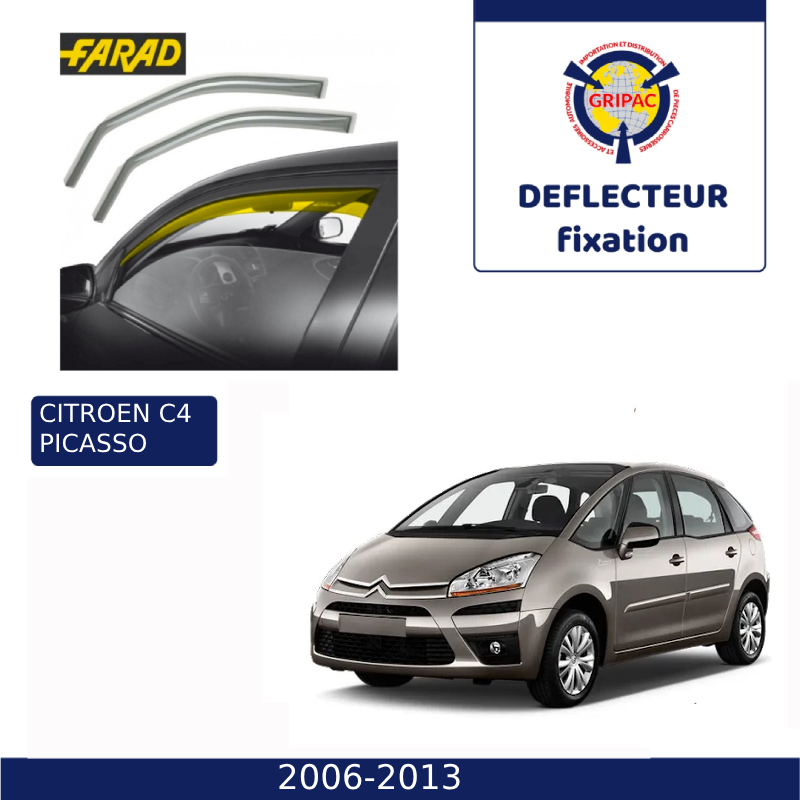 12-527 Deflecteur d'air fixation farad 2pieces citroen c4 picasso 2006-2013