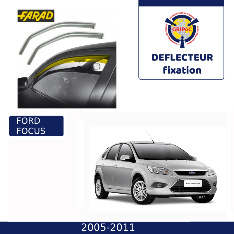 12-462 Deflecteur d'air fixation farad 2pieces ford focus 2005-2011