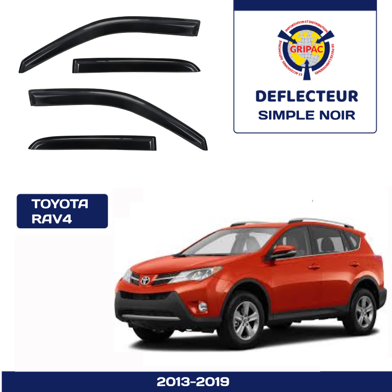 Deflecteur d'air simple noir Toota rav4 2013 2019