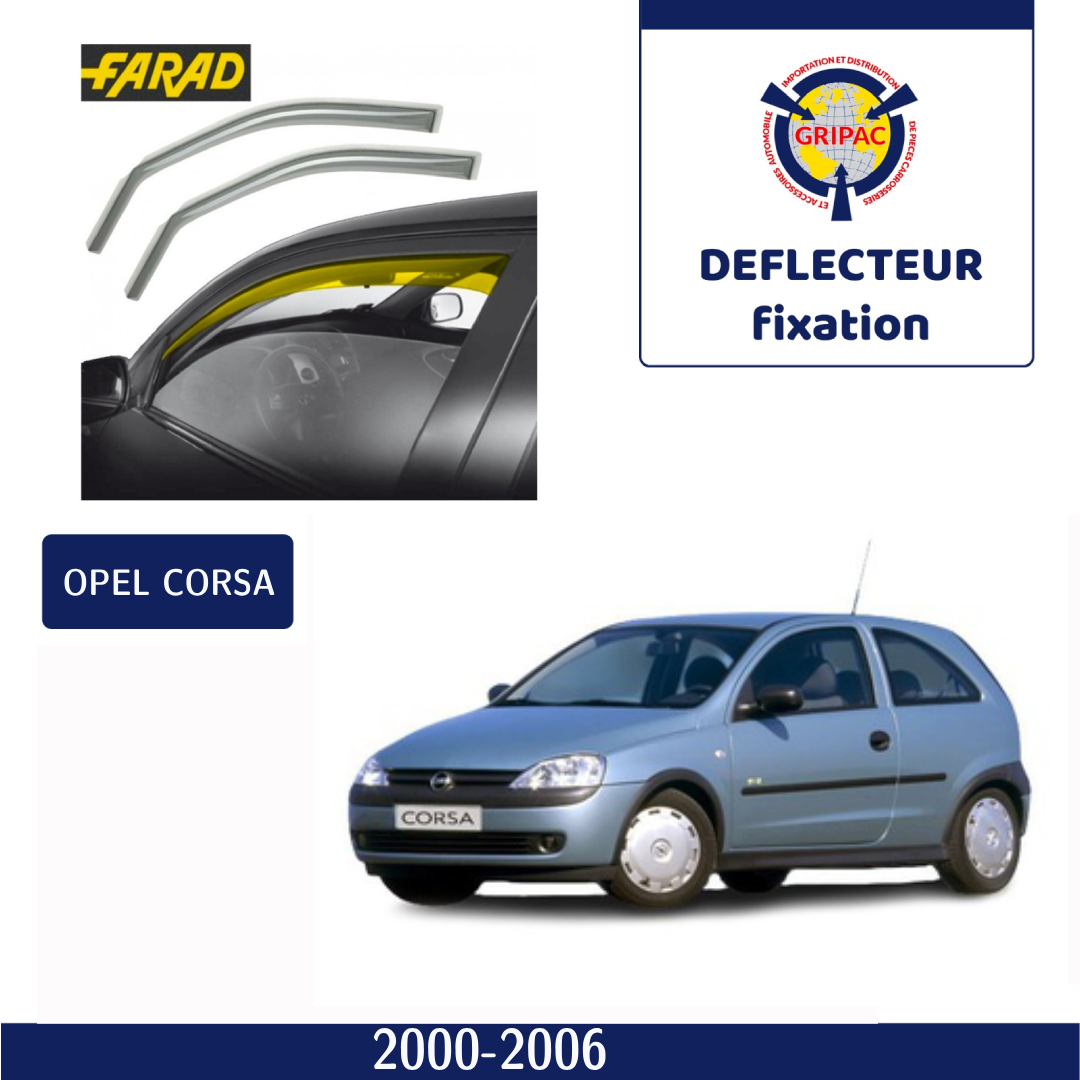 12-367 Déflecteur d'air fixation farad 2pieces Opel Corsa COUPE 2000-2006