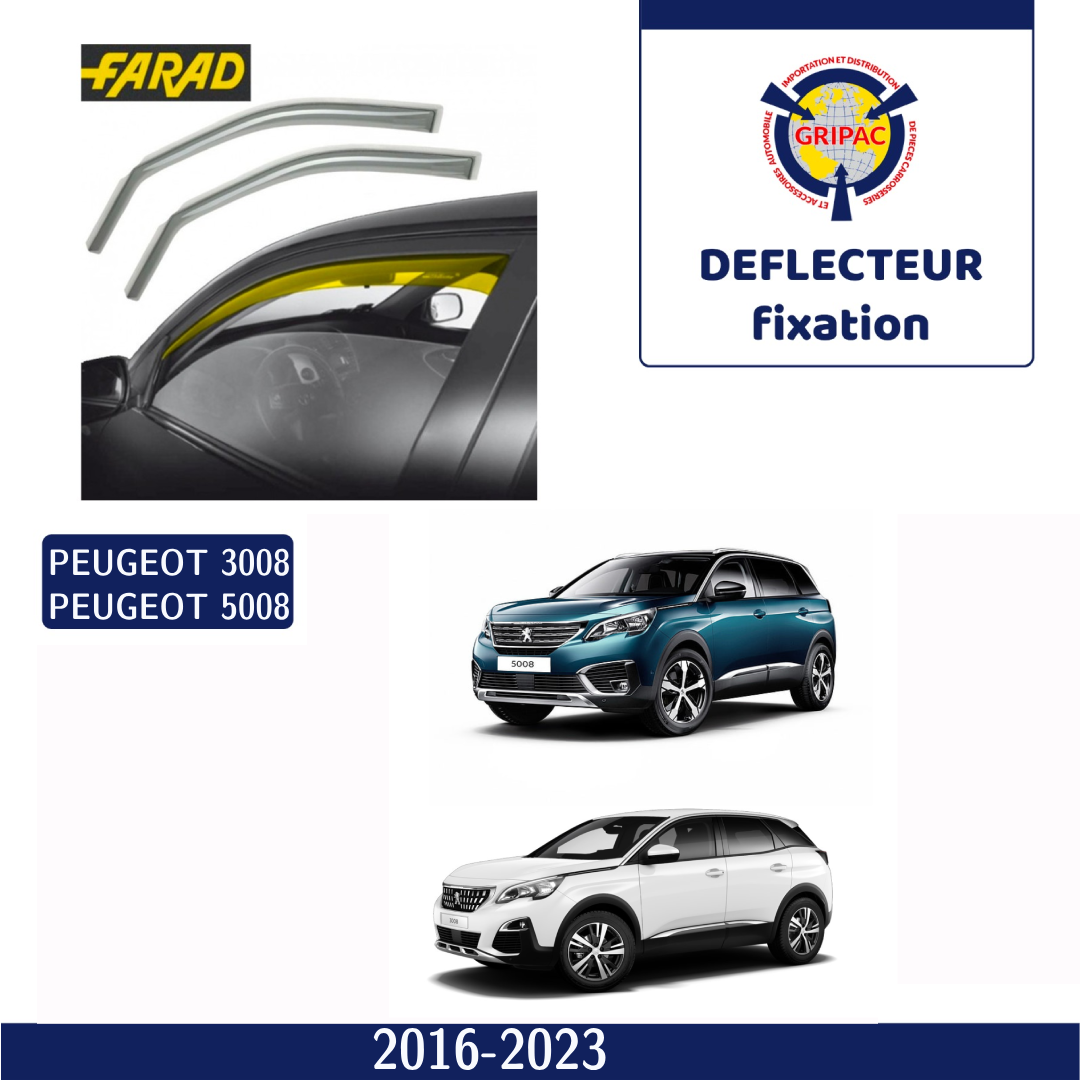 12-691 Déflecteur d'air fixation farad 2pieces Peugeot 3008/Peugeot 5008 2016-2023