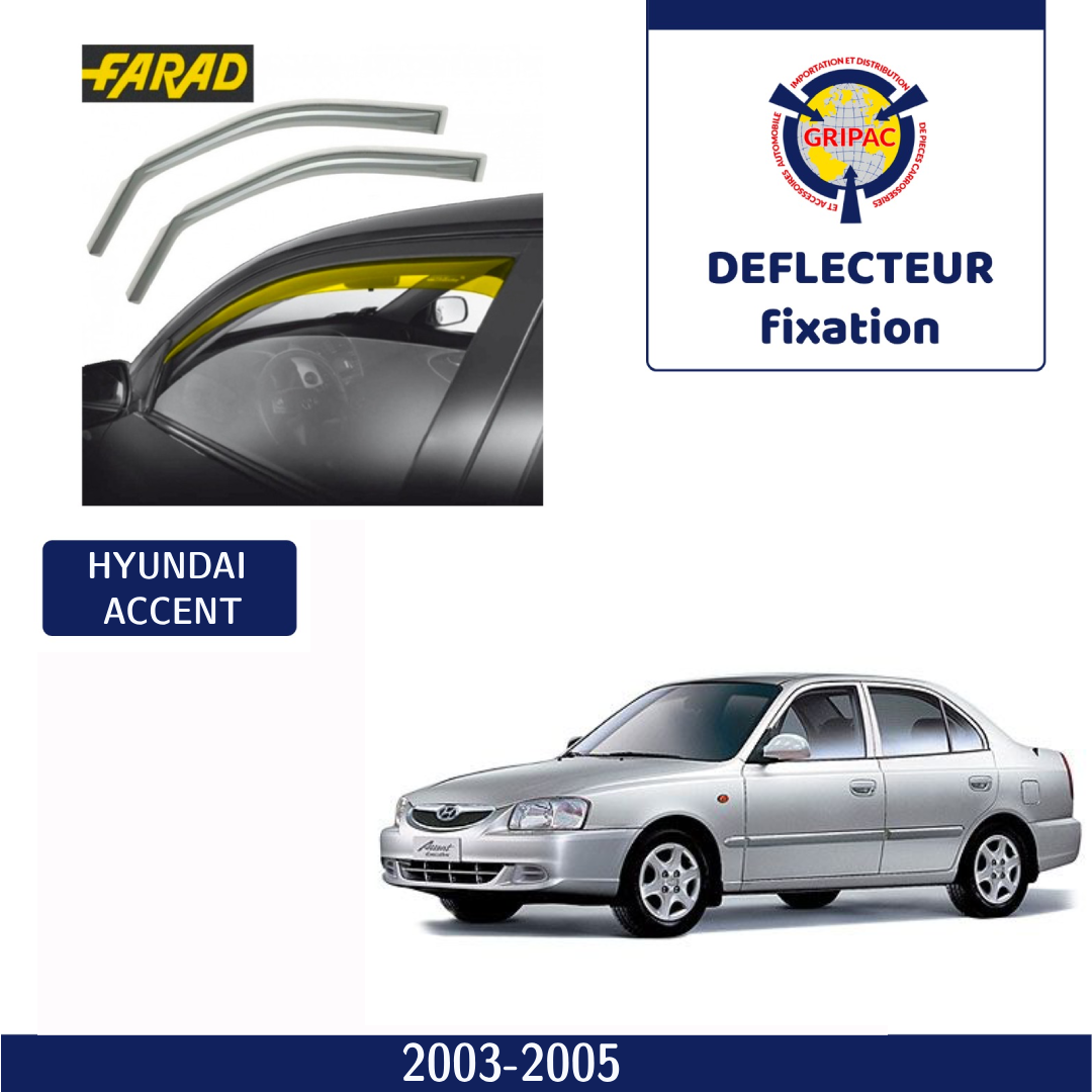 12-429 Déflecteur d'air fixation farad 2pieces Hyundai Accent 1999-2005