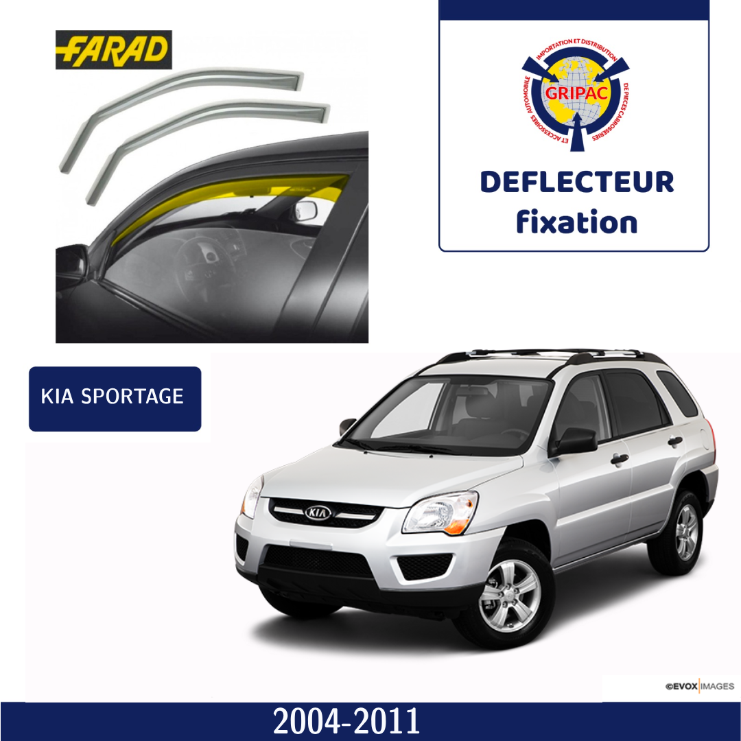 14-102M Déflecteur d'air fixation farad 2pieces Kia Sportage 2004-2011