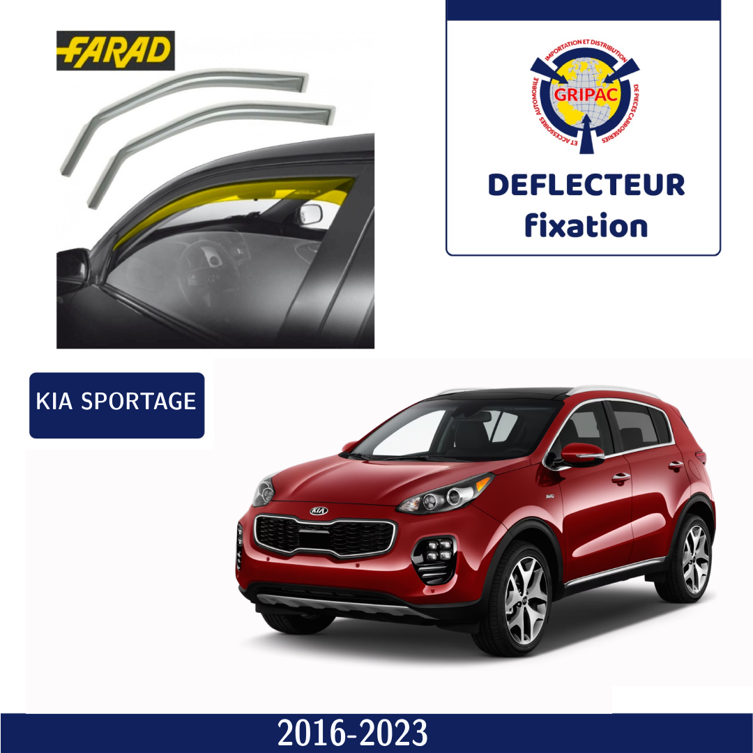 14-182M Deflecteur d'air fixation farad 2pieces Kia Sportage 2016-2023