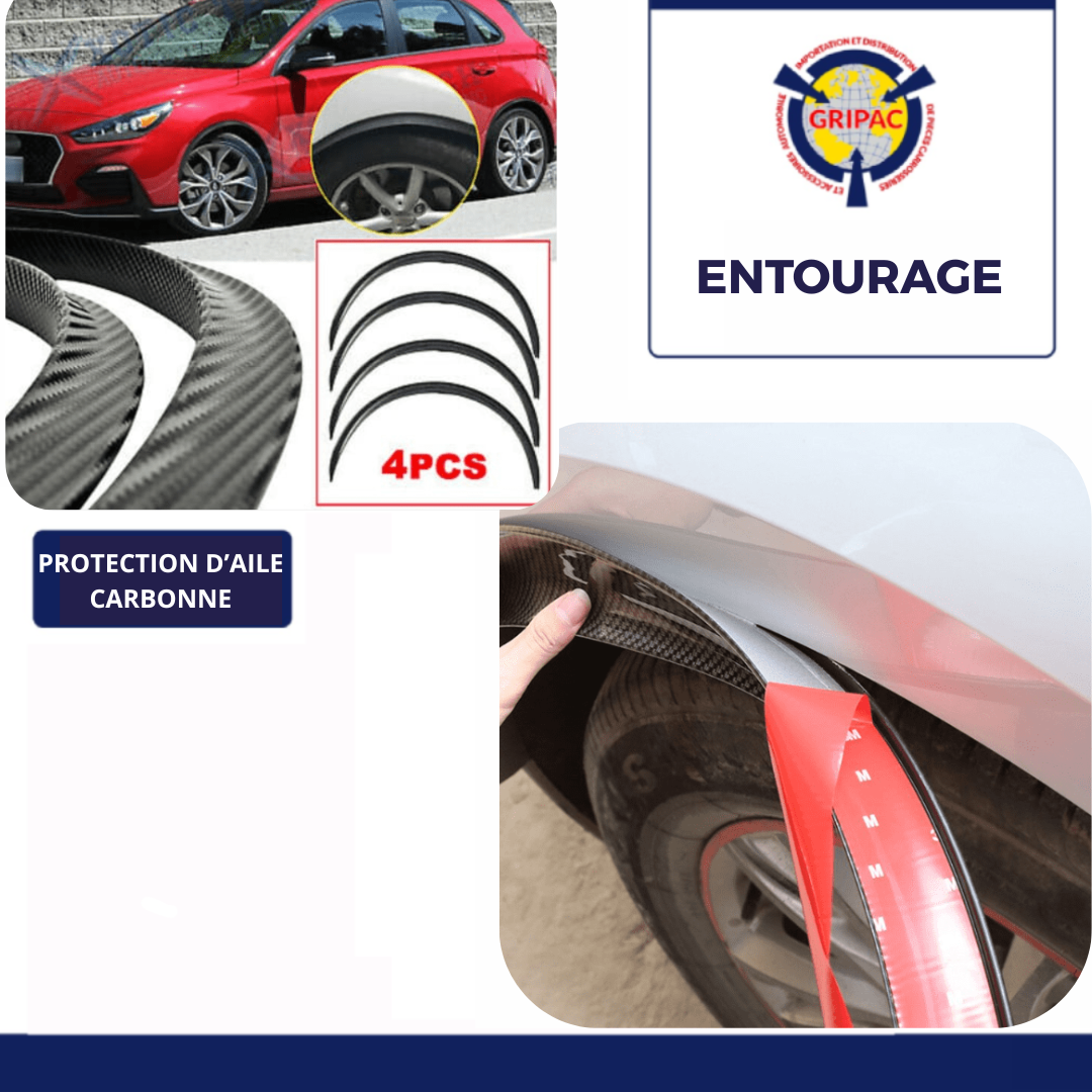 Entourage de protection d'aile Carbonne 4 pièces