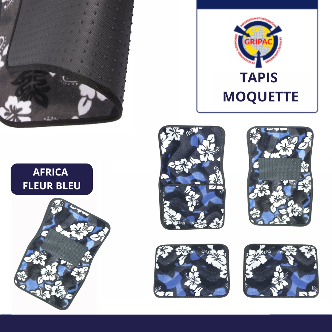 Tapis standard moquette africa fleur bleu