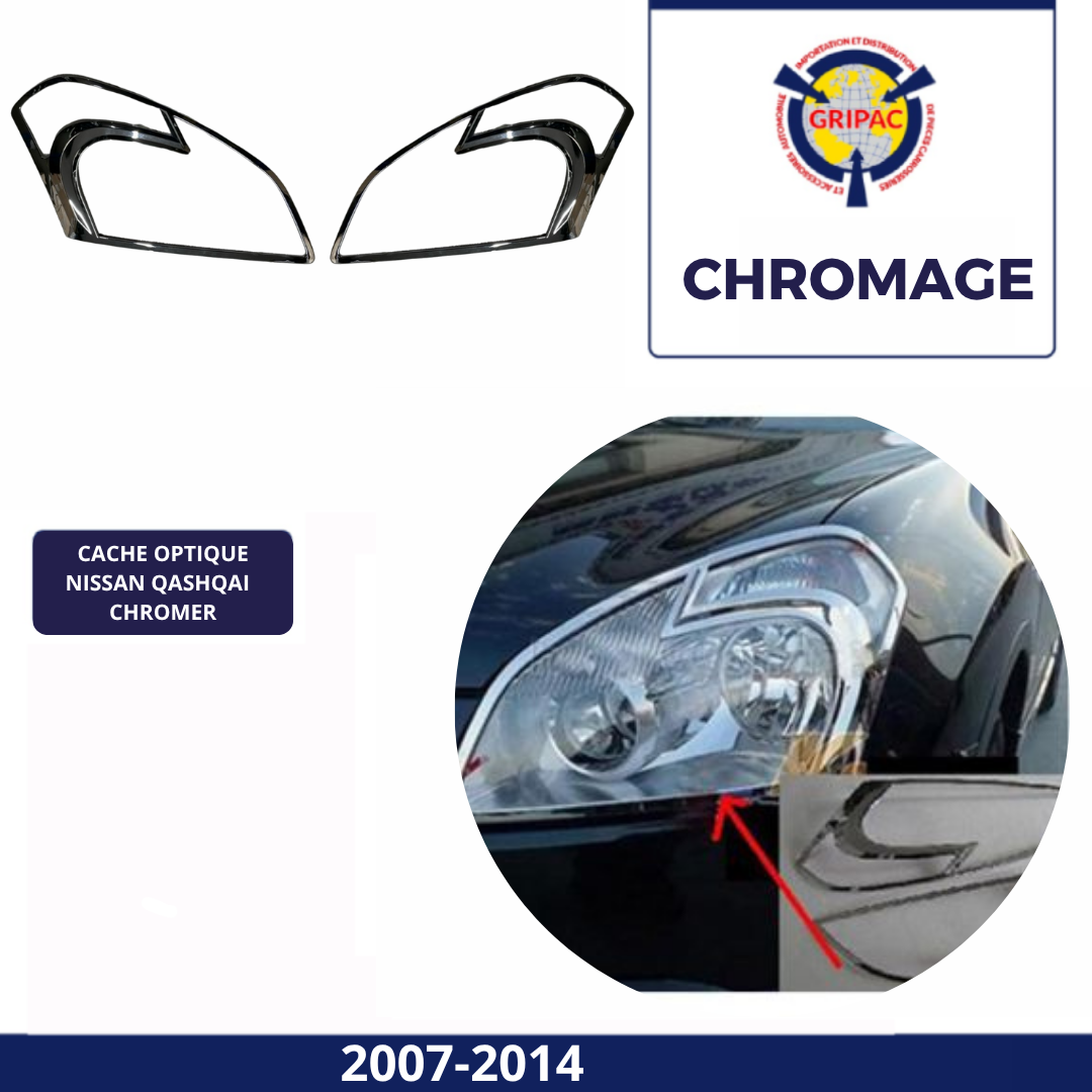 Cache optique chromer nissan qashqai 2007-2014