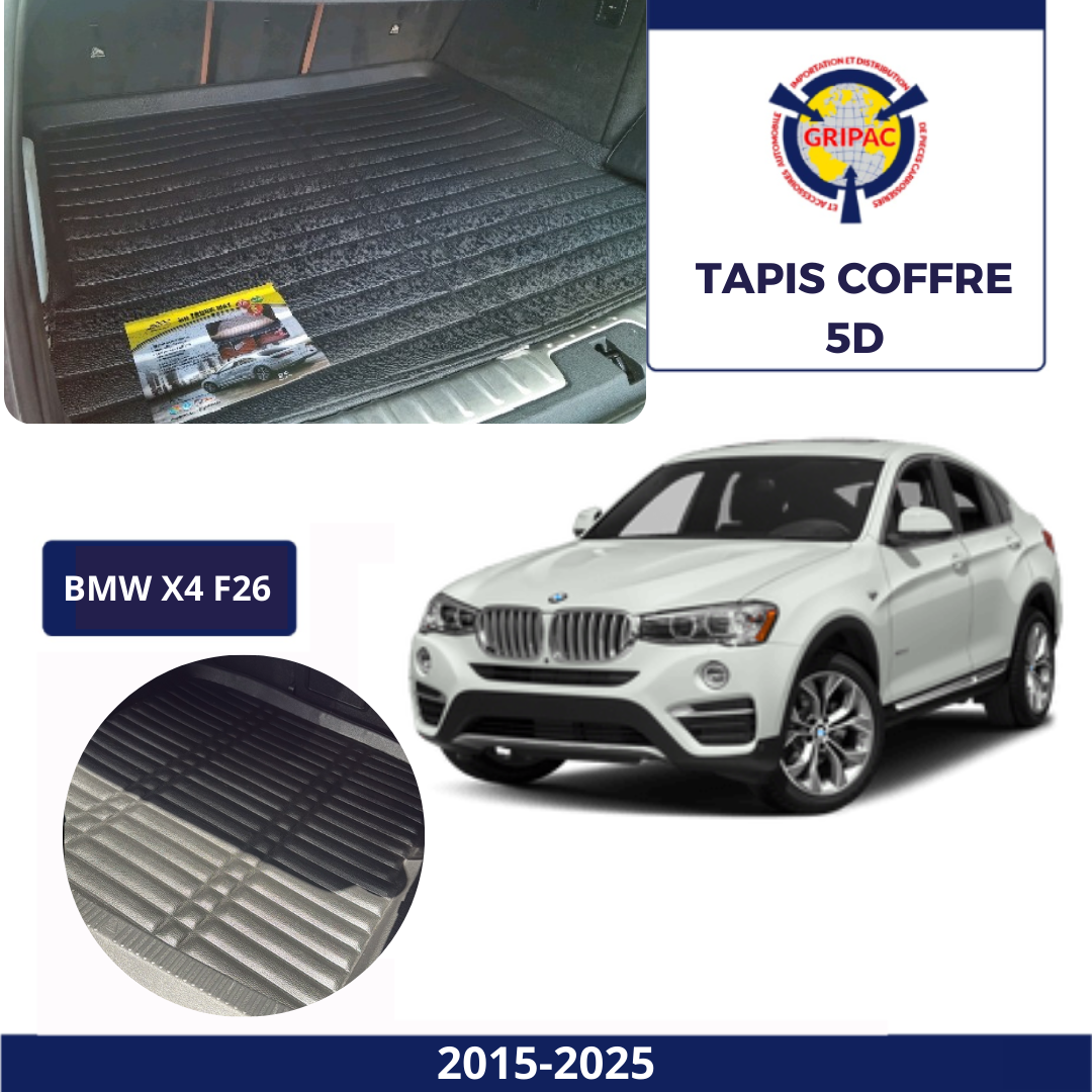 Tapis sur mesure coffre 5D Bmw x4 F26 2015-2025
