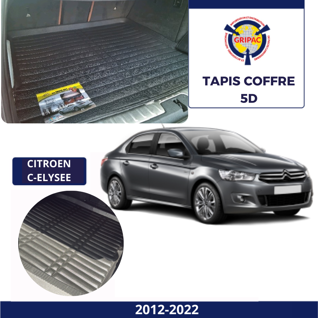 Tapis sur mesure coffre 5D Citroen c-elysee 2012-2022