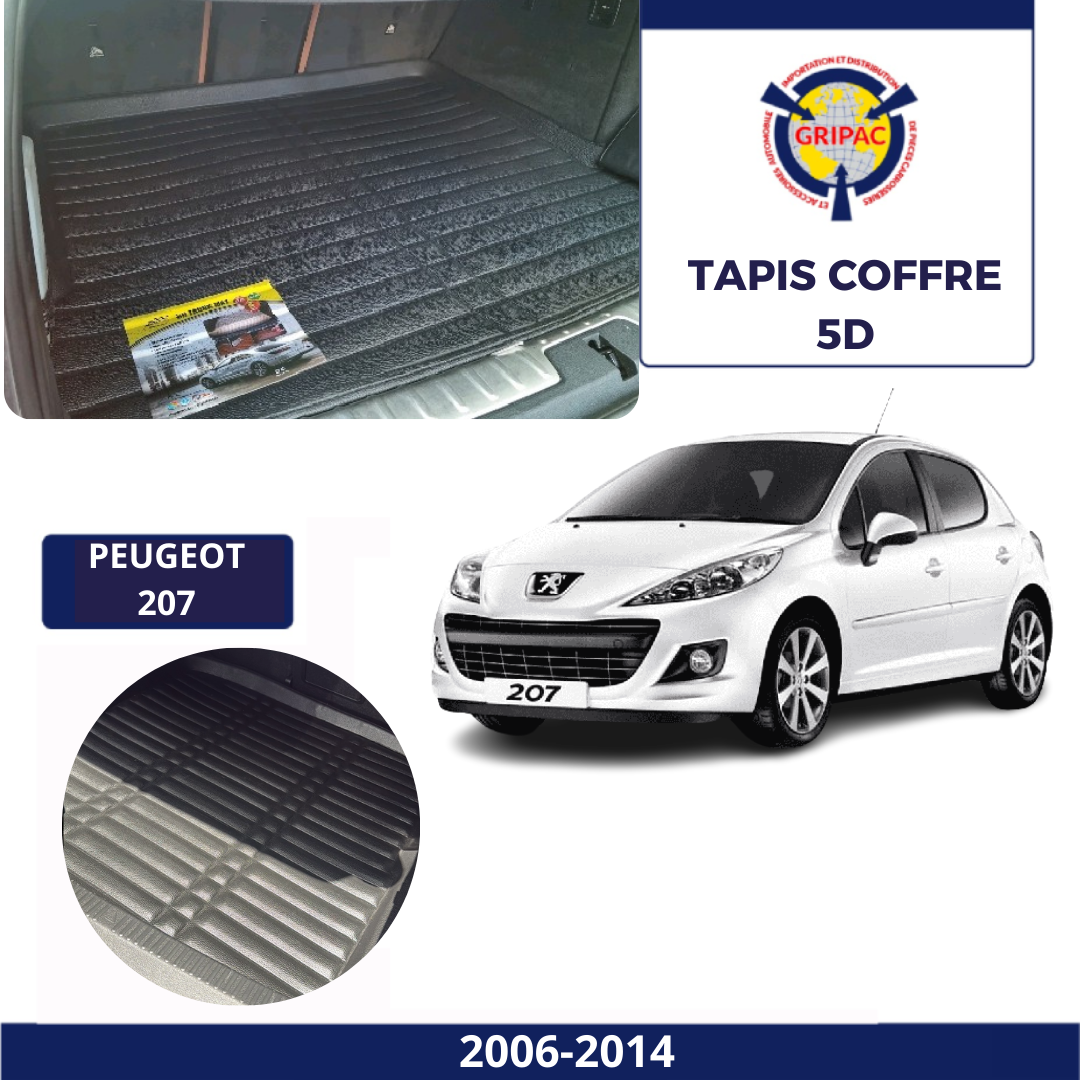 Tapis sur mesure coffre 5D Peugeot 207 2006-2014