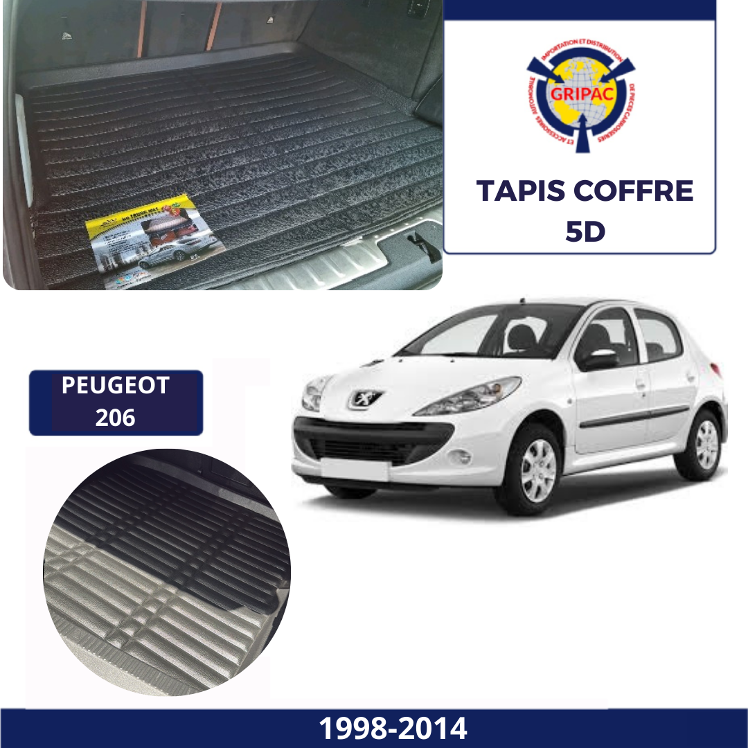 Tapis sur mesure coffre 5D Peugeot 206 1998-2014