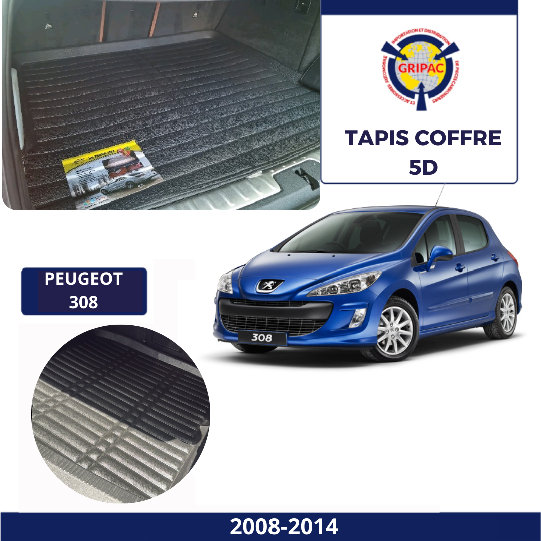 Tapis sur mesure coffre 5D Peugeot 308 2008-2014